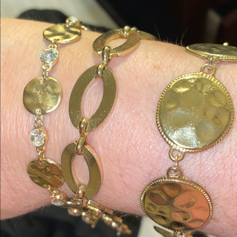 All 3 $ 10 gold tone bracelets
